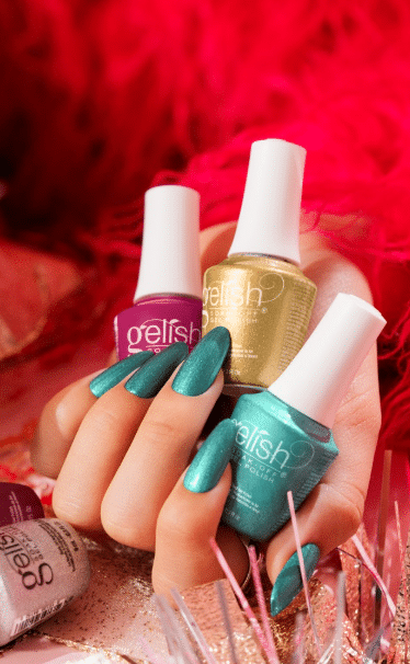 Gelish metallic gel polish med spejlblank finish